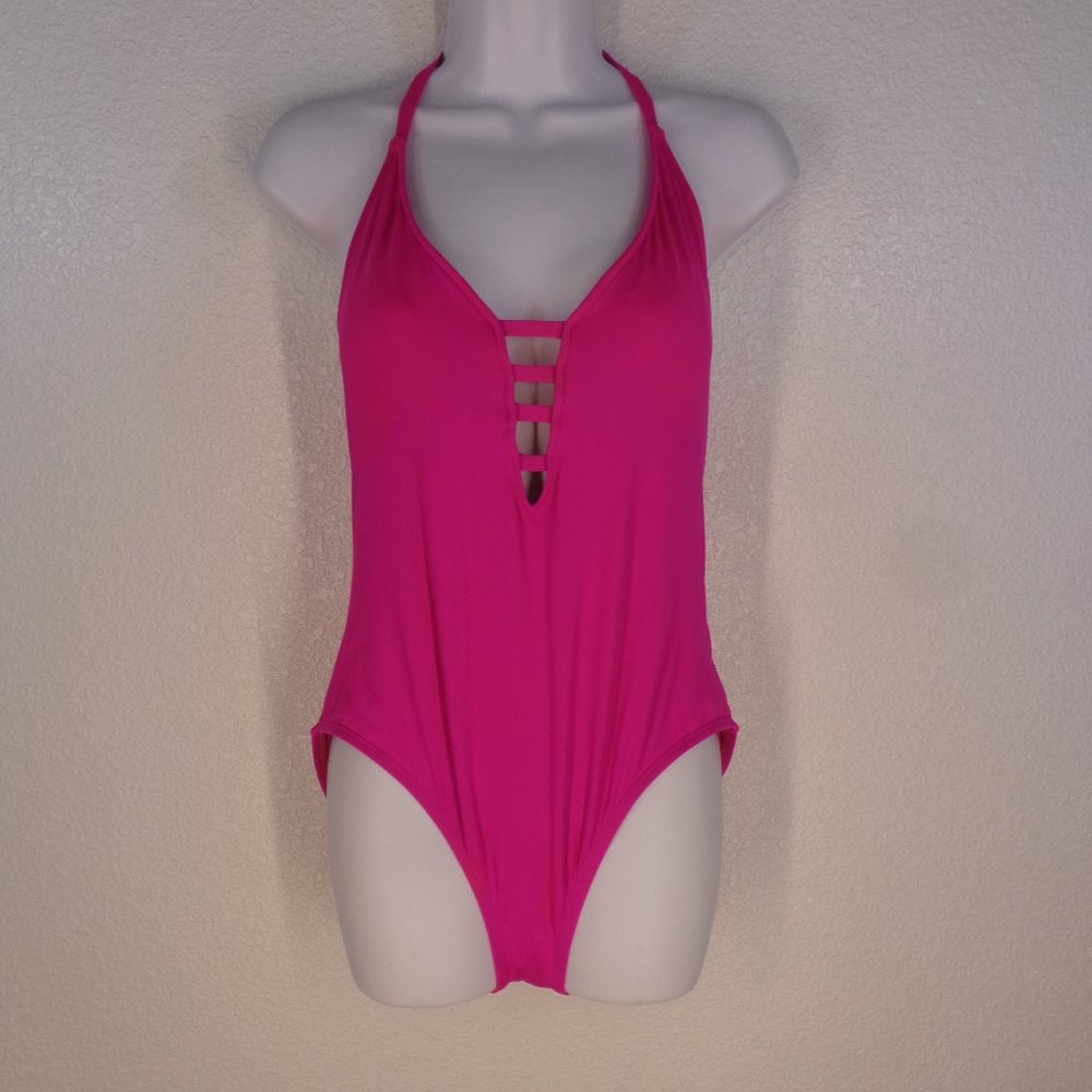 La Blanca Womens Barbie Pink One-Piece Swimsuit Bathing Suit Sz 14